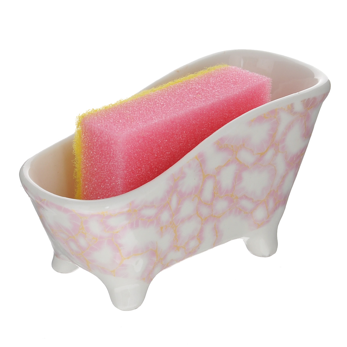 Набор для мытья посуды Besko "Розовый мрамор", 2 предмета. 532-152