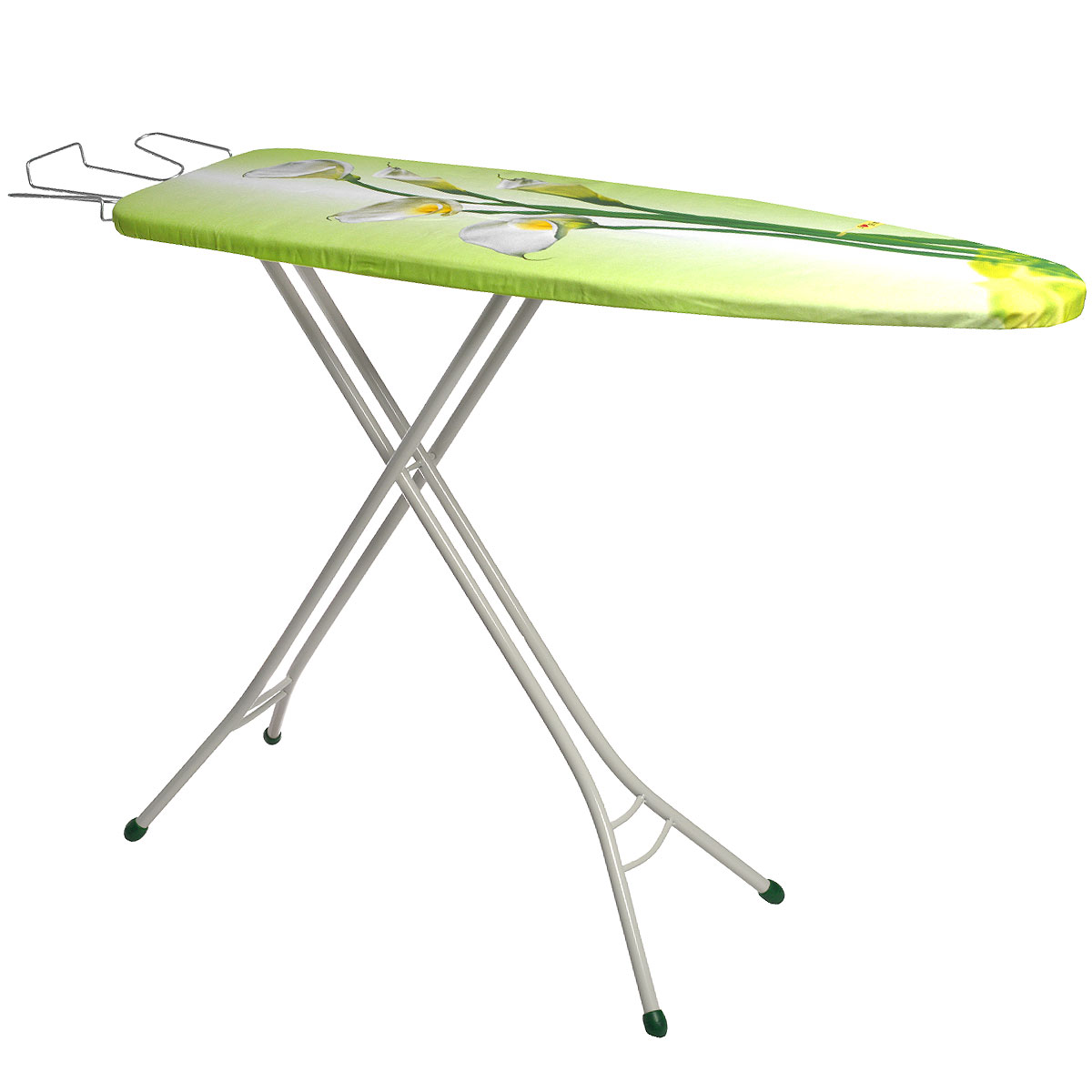 Доска гладильная Gimi Junior, рисунок: каллы, 110 x 33 см14400545_каллы Доска гладильная Gimi Junior, рисунок: каллы, 110 x 33 см14400545_каллыПоверхность гладильной доски Gimi Junior, выполненная в виде сетки, позволяет свободно пропускать пар от утюга. Она обтянута чехлом, выполненного из натурального хлопка с подкладкой из мольтона и украшенного изображением. Прочные ножки выполнены из крашеной стальной трубки и снабжены пластиковыми вставками, которые предотвращают скольжение, что создает удобные условия для глажки, а также препятствуют образованию царапин на полу. Доска оснащена подставкой для утюга из стального хромированного провода. Также доска регулируется по высоте. Гладильная доска легко складывается и не занимает много места в сложенном состоянии, что делает ее удобной для хранения. Гладильная доска Gimi Junior сочетает в себе качество, удобство и практичность. Она станет необходимым атрибутом для любой хозяйки.