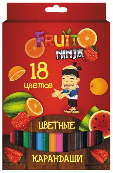 Набор карандашей цветных, ACTION!FRUIT NINJA, с печатью на корпусе, 18 цв., е/пFN-ACP205-18 Набор карандашей цветных, ACTION!FRUIT NINJA, с печатью на корпусе, 18 цв., е/пFN-ACP205-18Цветные карандаши, 18 цветов. Круглый корпус, с печатью. Улучшенный грифель. В картонной коробке с европодвесом. Лицензия FRUIT NINJA. УВАЖАЕМЫЕ КЛИЕНТЫ! Обращаем ваше внимание на возможные изменения в дизайне упаковки. Комплектация осталась без изменений.