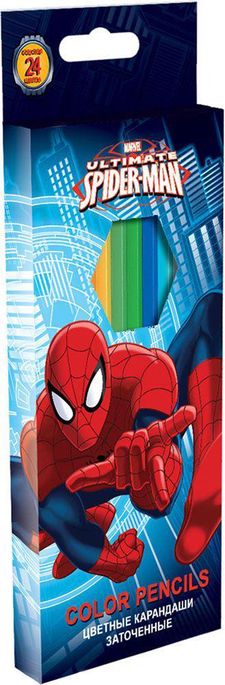 Набор цветных карандашей, 24 шт.Spider-man ClassicSMBB-US2-1P-24 Набор цветных карандашей, 24 шт.Spider-man ClassicSMBB-US2-1P-24Набор цветных карандашей 24 цвета. Яркие, насыщенные цвета, мягкое письмо. Прочный неломающийся грифель диаметром 3 мм. Высококачественная древесина. Двойная проклейка стержня специальным клеем предотвращает поломку грифеля при падении. Легко затачив
