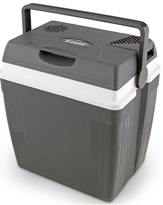 Автохолодильник Ezetil Electric Cooler E 27 N 12V LCD, цвет: серый, 27 л10776415 Автохолодильник Ezetil Electric Cooler E 27 N 12V LCD, цвет: серый, 27 л10776415Автохолодильник Ezetil Electric Cooler E 27 N 12V LCD работает от прикуривателя автомобиля (12 Вольт). Отличительной чертой модели является LCD дисплей, на котором отображается внутренняя и внешняя температура, также есть функция часов. Корпус автохолодильника изготовлен из специального ударопрочного пластика. Внутренняя камера изготовлена из пищевого пластика и не имеет запаха, для охлаждения продуктов не используются токсичные вещества. Для повышения эффективности автохолодильника, а так же когда он не подключен к прикуривателю (например, на даче, на пикнике) внутрь автохолодильника можно поместить аккумуляторы холода (приобретаются отдельно). За счет их использования продлевается срок хранения продуктов. Особенности автохолодильника Ezetil Electric Cooler E 27 N 12V LCD: - Наличие фиксатора закрытого положения на крышке исключает выпадение содержимого камеры. - Отсек для хранения шнура питания и штекера прикуривателя (12В)...