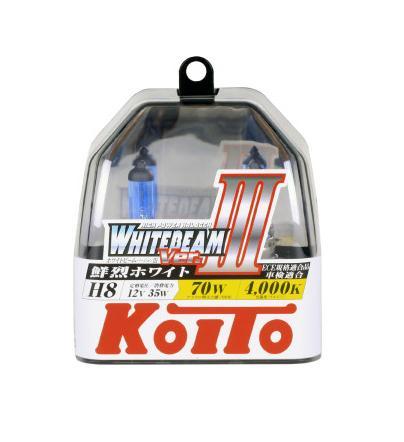 Комплект галогеновых ламп Koito Whitebeam H8, 12V, 35W, 4000 К, 2 штKOITO Лампа автомобильная P0758W Комплект галогеновых ламп Koito Whitebeam H8, 12V, 35W, 4000 К, 2 штKOITO Лампа автомобильная P0758WЯпонская компания KOITO - мировой лидер по производству автомобильных ламп и оптики. Компания основана в 1915 году и в настоящее время входит в корпорацию TOYOTA GROUP и имеет представительства и совместные предприятия по всему миру. Продукция KOITO широко применяется не только для автомобилей, но и для железнодорожных подвижных составов, авиационного и морского транспорта. Компания KOITO выпускает все разновидности лампочек, начиная от ламп головного света и заканчивая подсветкой салона и приборов, для абсолютно всех моделей японских автомобилей и мотоциклов. Компания KOITO выпускает все разновидности ламп и предохранителей для всех моделей японских автомобилей, а также широкий ассортимент для европейских и американских автомобилей. В ассортименте KOITO есть как лампы стандартной комплектации, так и лампы особых серий, таких как VWHITE и WHITEBEAM. Лампы особых серий VWHITE и WHITEBEAM обеспечивают удвоенную яркость при стандартной мощности. Эти лампы соответствуют всем нормам и...