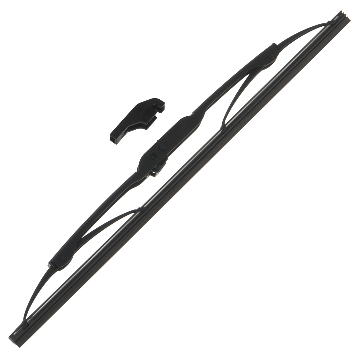 Щетка стеклоочистителя Avantech Aerodynamic, каркасная, размер 14 (35 см), 1 штA-14 Щетка стеклоочистителя Avantech Aerodynamic, каркасная, размер 14 (35 см), 1 штA-14Каркасные щетки Avantech Aerodynamic вобрали в себя мировой опыт последних десятилетий, производства стеклоочистителей. Сочетание современных материалов и классического устройства дают возможность достигнуть максимальной эффективности очищения автомобильных стекол. Преимущества щеток трудно переоценить: Качество работы: Avantech Aerodynamic отличаются наличием плотного контакта с лобовым стеклом, что полностью исключает разводы, при условии движения автомобиля на любой, даже самой высокой скорости. Продолжительный срок эксплуатации: Обуславливается несколькими основными факторами: износоустойчивый металлический корпус (покрыт специальными антикоррозийными составами) и долговечные резинки (производятся из каучука, с нанесением графитового покрытия), Всё это гарантирует бесперебойную работу на протяжении 2-3 сезонов. Конструкция щеток Avantech Aerodynamic обеспечивает отличную подвижность всех элементов каркаса, скрепленных между...