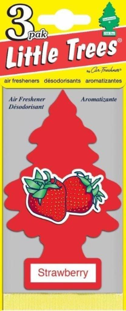 Набор ароматизаторов Car-Freshner Елочка Клубника, 3 штU3S-32012 Набор ароматизаторов Car-Freshner Елочка Клубника, 3 штU3S-32012Оригинальный ароматизатор сделан из высококапилярного качественного картона - что позволяет долго сохранять аромат и насыщенность красок изображения. Уникален по эффективности действия, насыщенности и стойкости запаха Повесьте ароматизатор в любом удобном месте - в салоне автомобиля, дома или в офисе - и получайте удовольствие! Характеристики: Материал: 100% спрессованная целлюлоза, полимеры, не токсичные отдушки. Размер упаковки: 19 см х 7,5 см х 1 см. Артикул: U3S-32012.
