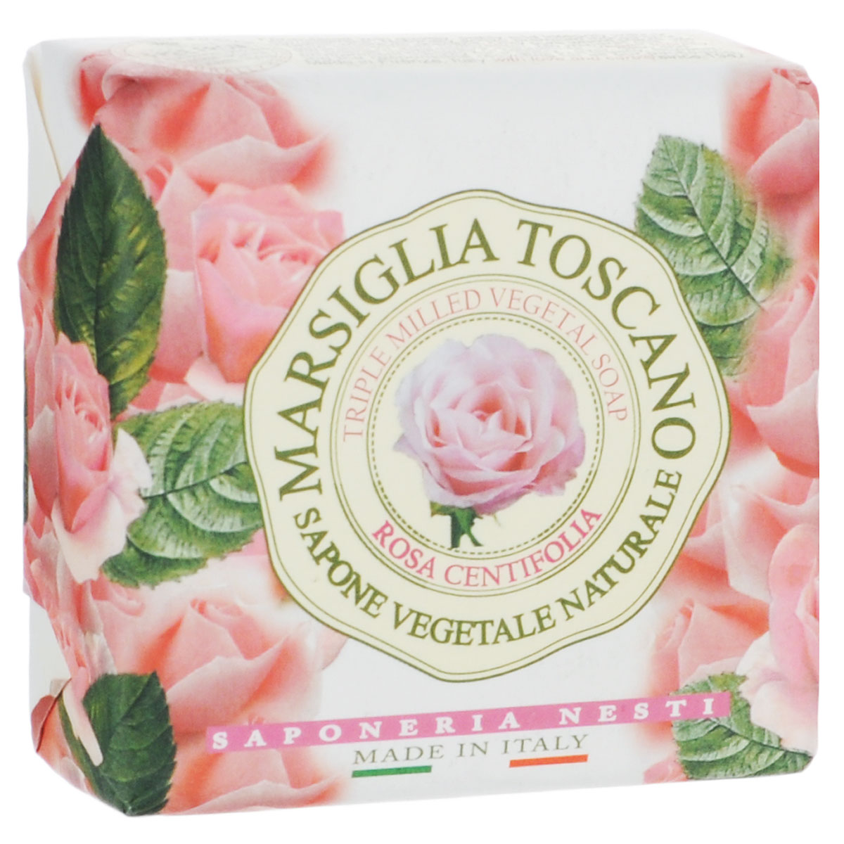 Nesti Dante Мыло Marsiglia Toscano. Роза Центифолия, 200 г1723106 Nesti Dante Мыло Marsiglia Toscano. Роза Центифолия, 200 г1723106Великолепное растительное мыло премиум-класса Nesti Dante Marsiglia Toscano. Роза Центифолия изготовлено по старинным рецептам и по традиционной котловой технологии, в составе мыла только натуральные оливковое и пальмовое масло высочайшего качества, для ароматизации использованы органические эфирные масла. Ежедневный ритуал красоты, любви и заботы не только для тела, но и для души. Нежное растительное мыло, наполненное королевским ароматом розовых лепестков. Эффект: успокаивает и питает кожу. Изысканная флорентийская бумага, в которую завернуто мыло, расписана акварелью, на каждом кусочке мыла выгравирована надпись With Love And Care (С любовью и заботой). Товар сертифицирован.