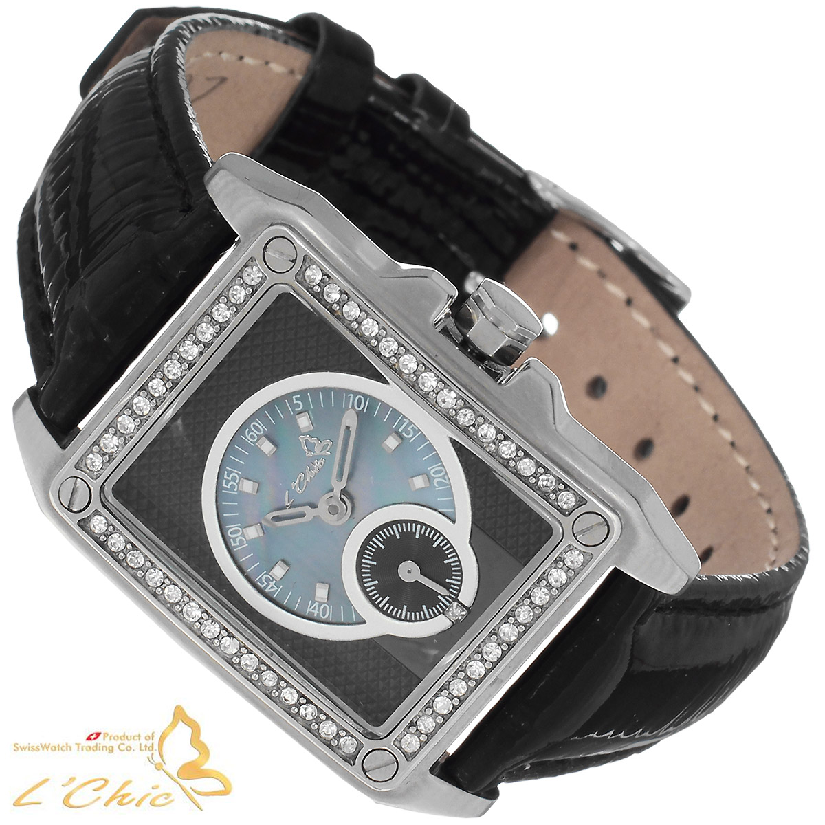 Часы женские наручные Le Chic, цвет: черный, серебристый. CL 0054 DSCL0054DS Часы женские наручные Le Chic, цвет: черный, серебристый. CL 0054 DSCL0054DSЭффектные женские наручные часы Le Chic покорят вас своей элегантностью и роскошью. Часы оснащены кварцевым механизмом Ronda 1069 (Swiss Parts). Корпус выполнен из высококачественной нержавеющей стали и по краю инкрустирован кристаллами Swarovski. Гильошированный циферблат оформлен вставкой из перламутра, накладными знаками, инкрустирован бриллиантом на цифре 6 и защищен минеральным стеклом с алмазной огранкой. Часы имеют две стрелки: часовую и минутную. Секундная стрелка вынесенная на отдельный циферблат. Ремешок часов выполнен из натуральной кожи и оснащен классической застежкой. Часы оснащены индикатором даты. Часы упакованы в изысканный подарочный футляр и пакет и послужат лучшим подарком для женщины, понимающей и ценящей красоту, шарм и элегантность. Часы марки Le Chic - это, прежде всего, украшение. Золотые, серебряные и перламутровые циферблаты, матовые и полированные корпуса и браслеты, широкая цветовая гамма покрытия, инкрустации - камни, ...