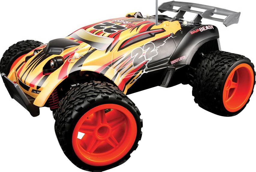Радиоуправляемая модель Baja Beast, цвет: оранжево-черныйРадиоуправляемая модель Baja Beast, цвет: оранжево-черный81132 R/U Радиоуправляемая модель Baja Beast, цвет: оранжево-черныйРадиоуправляемая модель Baja Beast, цвет: оранжево-черный81132 R/U- пропорциональное цифровое управление, это плавное изменения скорости и плавный поворот передних колес, - 3 канала управления, это возможность одновременной игры тремя машинами, - большая мощность, это быстрый набор скорости, возможность езды с управляемым заносом, - крепкая и надежная подпружиненная подвеска всех колес, это длительный срок эксплуатации, - высокая скорость, 18км/ч, эффектное ускорение, - устойчивость на дороге за счет широкой базы между колесами и низкого центра тяжести, это позволяет машине прыгать с небольших трамплинов и поворачивать на высокой скорости, не переворачиваясь