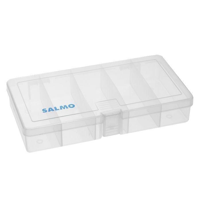 Коробка рыболовная Salmo 87, цвет: прозрачный1500-87 Коробка рыболовная Salmo 87, цвет: прозрачный1500-87Удобная коробка Salmo 87 для хранения и транспортировки приманок и рыболовных принадлежностей позволит максимально защитить ее содержимое от попадания загрязнений и влаги. Коробка выполнена из прозрачного пластика и содержит 5 отсеков. Благодаря своему небольшому размеру она компактна и не занимает много места.