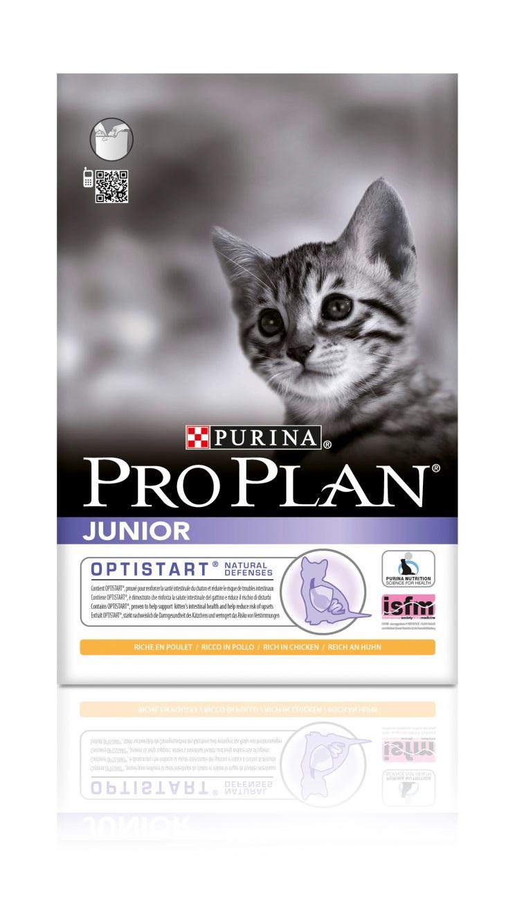 Корм сухой для котят Pro Plan Junior, с курицей, 1,5 кг12171548 Корм сухой для котят Pro Plan Junior, с курицей, 1,5 кг12171548Сухой корм Pro Plan Junior - это полноценный рацион для котят. Он содержит особую разработанную с участием ученых комбинацию ингредиентов для поддержания здоровья вашего питомца в течение продолжительного времени. Особенности сухого корма: укрепляет здоровье кишечника котят и уменьшает риск расстройств пищеварения, усиливает иммунную систему благодаря молозиву, богатому антителами, поддерживает здоровый рост костей и мускулатуры, помогает поддерживать здоровое развитие мозга и зрения. Состав: курица (20%), сухой белок птицы, кукурузный глютен, рис, животный жир, кукуруза, пшеничный глютен, яичный порошок, минеральные вещества, вкусоароматическая кормовая добавка, рыбий жир, молозиво (0,1%). Анализ: белок: 40%, жир: 20%, сырая зола: 6,5%, сырая клетчатка: 0,5%. Добавки на кг: витамин А: 36 400; витамин D3: 1180; витамин Е: 670 мг/кг; железо: 335; йод: 4; медь: 68; марганец: 160; цинк: 570; селен: 0,38 мг/кг. Товар...