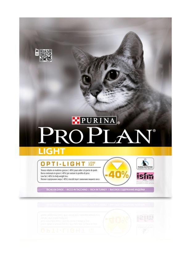 Корм сухой Pro Plan Light для взрослых кошек с избыточным весом, с индейкой и рисом, 400 г5115225 Корм сухой Pro Plan Light для взрослых кошек с избыточным весом, с индейкой и рисом, 400 г5115225Сухой корм Pro Plan Light - это полноценный рацион для взрослых кошек с избыточным весом и склонных к полноте. Он содержит особую разработанную с участием ученых комбинацию ингредиентов для поддержания здоровья вашего питомца в течение продолжительного времени. Особенности сухого корма: низкое содержание жира, высокие вкусовые свойства, делает шерсть шелковистой и блестящей, усвояемость белка выше 85%. Состав: индейка (16%), кукурузный глютен, рис, соя, пшеничный глютен, кукуруза, сухой белок птицы, пшеница, мякоть свеклы, рыбий жир, животный жир, вкусоароматическая кормовая добавка, дрожжи, яичный порошок, минеральные вещества, витамины. Анализ: белок: 38%, жир: 9%, сырая зола: 6%, сырая клетчатка: 3,2%. Добавки на кг: витамин А: 35 200; витамин D3: 1140; витамин Е: 670 мг/кг; железо: 237; йод: 3; медь: 47; марганец: 113; цинк: 400; селен: 0,28 мг/кг. Товар сертифицирован.