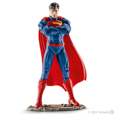 Фигурка Schleich Супермен, 11 см22506 Фигурка Schleich Супермен, 11 см22506Фигурка Schleich Супермен станет прекрасным подарком для вашего ребенка. Великолепно детализированная фигурка супергероя изготовлена из каучукового пластика и выполнена в ярких красных и синих цветах. У игрушки есть широкое основание, благодаря которому она прочно стоит на различных поверхностях. Такая фигурка непременно понравится вашему ребенку, а также привлечет внимание взрослых коллекционеров, и станет замечательным украшением любой коллекции. Восхитительная фигурка сделает игры в супергероев еще увлекательнее и интереснее! Над миром нависла новая угроза. Супермен очень быстрый и неуязвимый. Для того, чтобы спасти мир, ему необходимо применить все свои сверхспособности и победить врага.