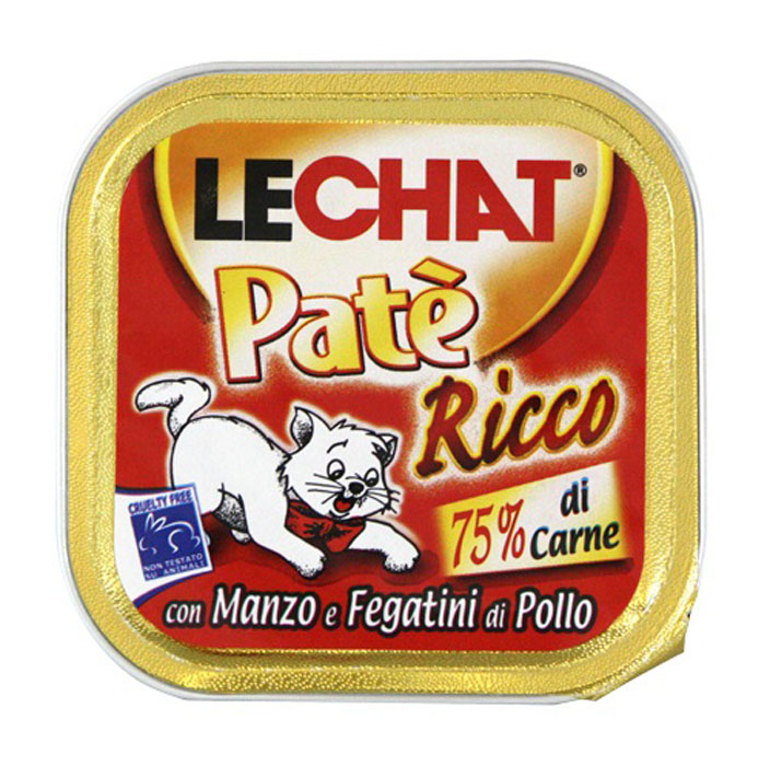 Консервы для кошек Monge Lechat, с говядиной и куриной печенью, 100 г70008211 Консервы для кошек Monge Lechat, с говядиной и куриной печенью, 100 г70008211Консервы для кошек Monge Lechat - это полноценный сбалансированный корм для кошек с говядиной и куриной печенью. Состав: мясо и мясные субпродукты 61%, куриная печень 5%, минеральные вещества, сахар, витамины. С разрешенными в ЕЭС консервантами. Анализ компонентов: протеин 8%, жир 7,5%, клетчатка 0,5%, зола 2,5%, влажность 81%. Витамины и добавки на 1 кг: витамин Е 5 мг. Товар сертифицирован.