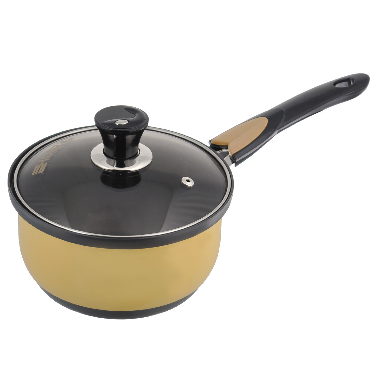 Ковш Kitchen-Art Lemon Nature с крышкой, с антипригарным покрытием, 1,9 лZH6001 Ковш Kitchen-Art Lemon Nature с крышкой, с антипригарным покрытием, 1,9 лZH6001Ковш Kitchen-Art Lemon Nature выполнен из легкого и прочного алюминия, который обладает высокой теплопроводностью. Внутри - особо прочное антипригарное покрытие, устойчивое к появлению царапин. Такое покрытие предотвращает пригорание пищи и обеспечивает ее легкое приготовление. Кроме того, покрытие обладает жиро- и водоотталкивающими свойствами, поэтому легко чистится. Снаружи корпус посуды покрыт перламутром желтого цвета, который делает ковш ярким и красивым. Натуральные цвета и двухтоновая контрастная цветовая гамма сделают посуду настоящим украшением интерьера кухни. Удобная ручка, выполненная из пластика, не нагревается при приготовлении пищи. Крышка выполнена из жаропрочного тонированного стекла. Подходит для всех типов плит, кроме индукционных. Можно мыть в посудомоечной машине.