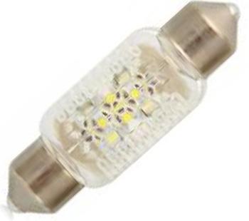 Лампа автомобильная Narva Fest T10,5 12V- 0,35W (SV8,5-38/11) LED 6000K (2шт.) 1801018010 (бл.2) Лампа автомобильная Narva Fest T10,5 12V- 0,35W (SV8,5-38/11) LED 6000K (2шт.) 1801018010 (бл.2)Лампа автомобильная Fest T10,5 12V- 0,35W (SV8,5-38/11) LED 6000K (блистер 2шт.) (Narva). 18010 (бл.2) - обладают ярким эффектным светом и компактными размерами. У лампы есть большой запас срока службы. Способна выдержать большое количество включений и выключений. Напряжение: 12 вольт