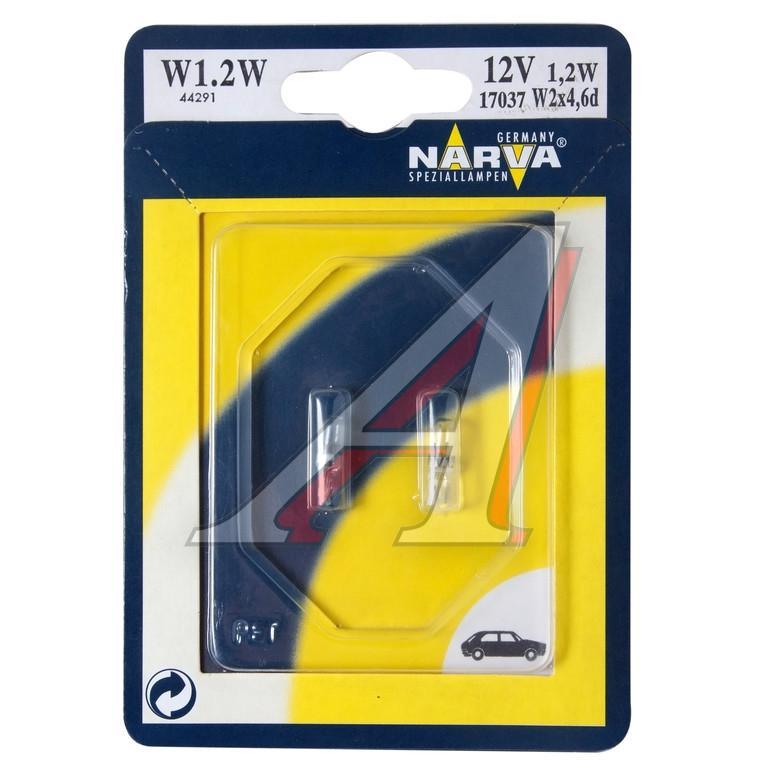 Лампа автомобильная Narva W1,2W 12V-1,2W (W2x4,6d) (2шт.) 1703717037 (бл.2) Лампа автомобильная Narva W1,2W 12V-1,2W (W2x4,6d) (2шт.) 1703717037 (бл.2)Для «NARVA» ориентация на клиента означает работу в тесном контакте с потребителем. «NARVA» предоставляет самый надежный инструмент, с помощью которого профессионал может решать свои ежедневные задачи. «NARVA» дает возможность мастерским всегда оказывать услуги с надежным уровнем немецкого качества по приемлемой цене. Напряжение: 12 вольт