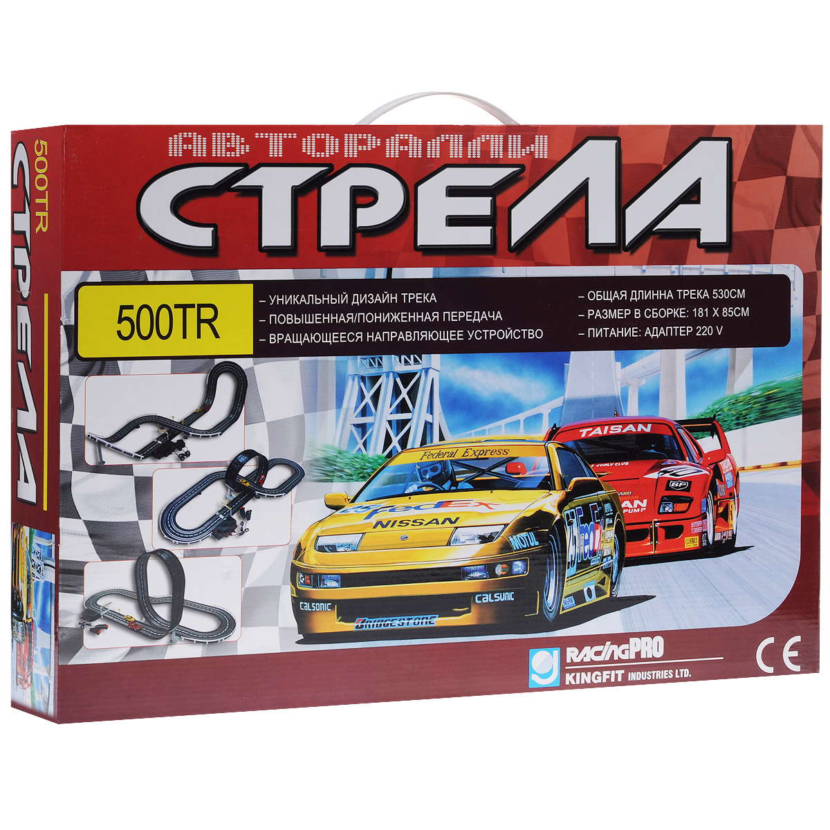 Racing Pro Игрушечный трек Авторалли Стрела 500TR13977 Racing Pro Игрушечный трек Авторалли Стрела 500TR13977Яркий игровой набор Racing PRO Авторалли Стрела привлечет внимание каждого любителя гоночных соревнований и азартных развлечений. Набор состоит из двух гоночных автомобилей и элементов для сборки уникального гоночного трека с петлей. С помощью элементов можно собрать три разных варианта трека. При помощи двух пультов управления, подключающихся проводами к специальному отсеку на треке, можно управлять автомобилями и их скоростями. Устройте свое соревнование и узнайте, кто станет чемпионом! Набор позволит ребенку не только получать удовольствие от игры и соревнований, но и развивать пространственное воображение, мелкую моторику рук и координацию движений. Порадуйте его таким замечательным подарком! Отсек со входами для пультов управления может работать как от батарей, так и от сетевого адаптера.