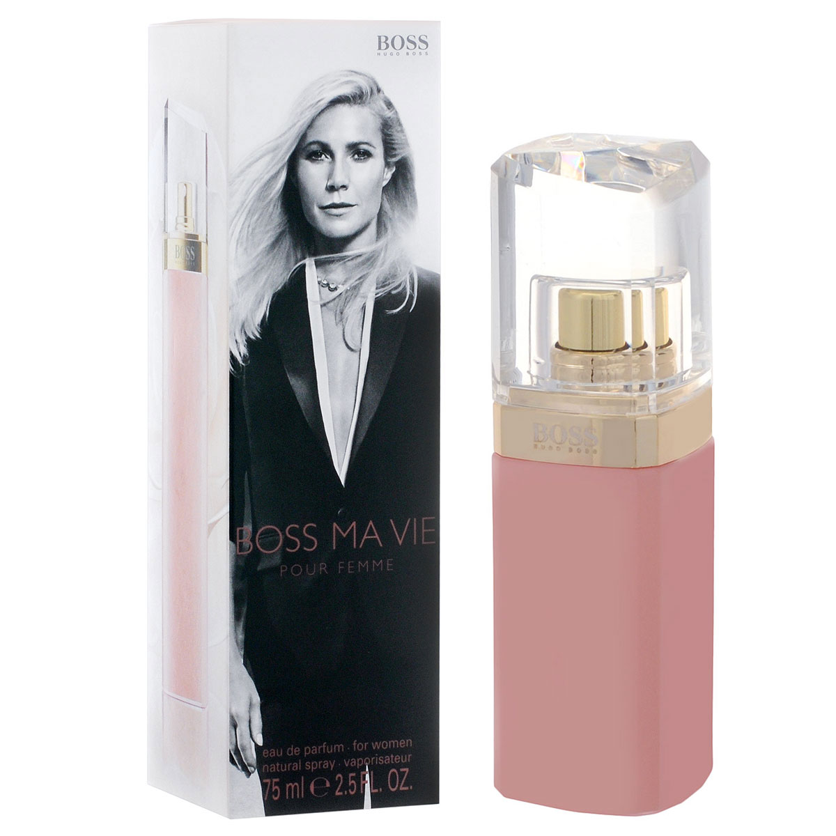 Hugo Boss Парфюмерная вода Ma Vie, женская, 75 мл0737052802800 Hugo Boss Парфюмерная вода Ma Vie, женская, 75 мл0737052802800Boss Ma Vie Pour Femme – красивый женский аромат, продолжающий цветочную коллекцию бренда Hugo Boss. Парфюм 2014 года имеет тот же флакон, что и его предшественники, но окрашен в розовый цвет. Эти духи предназначены для сильных, независимых, современных женщин, находящих возможность насладиться редкими мгновениями жизни – полетом бабочки, запахом цветка или прикосновением теплых лучей солнца к коже. Современность женщины отражают экзотические аккорды цветущего кактуса – ароматные и зеленые одновременно, они несут в себе двойственность – красоту и защищенность. Женственность олицетворяют нежные цветочные ноты – игристой фрезии, чувственного, пьянящего жасмина и трогательных бутонов розы. Ну а независимость отражена в базе парфюма, звучащем хвойными нотами кедра на фоне мягких древесных аккордов. Верхняя нота: Цветок кактуса. Средняя нота: Фрезия, Роза, Жасмин. Шлейф: Древесные ноты, Кедр. Цветок куктуса - сильный, женственный, независимый. Дневной и вечерний аромат.