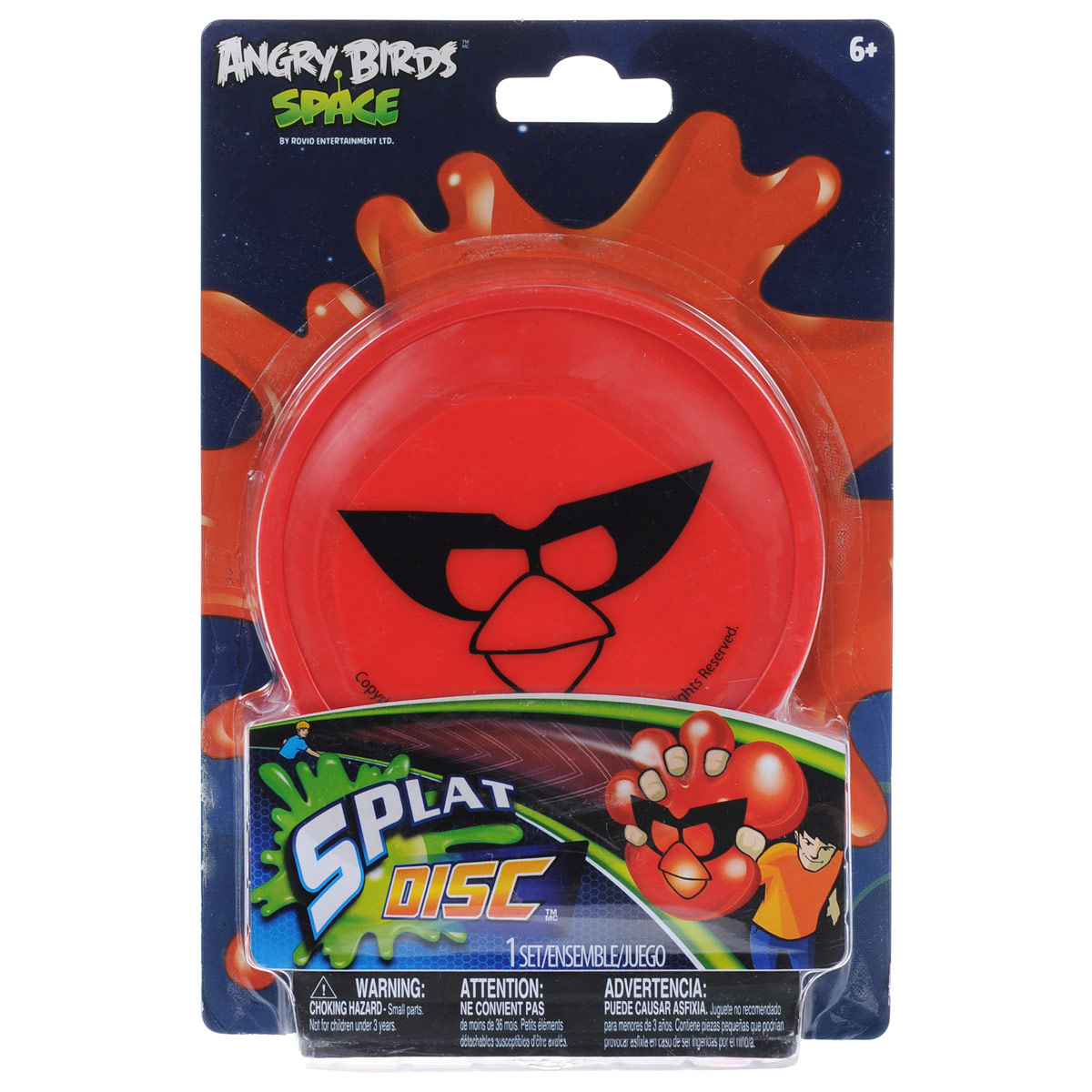 Игрушка Angry Birds Space Splat Disc, цвет: красный817758360290/36029 Игрушка Angry Birds Space Splat Disc, цвет: красный817758360290/36029Игрушка Angry Birds Space Splat Disc станет для вашего ребенка любимым развлечением. Игрушка выполнена из мягкой резины в виде диска с изображением красной сердитой птички - персонажа компьютерной игры Angry Birds. Внутри диска находится жидкий наполнитель, благодаря чему игрушка легко изменяет форму и структуру при приложении к ней физической силы, а затем принимает первоначальный вид. Игрушка предназначена для бросания и прилипания на гладкие поверхности. Порадуйте своего ребенка таким замечательным подарком!