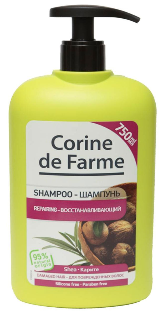 Corine De Farme Оздоравливающий шампунь с маслом Карите, 750 мл14167 Corine De Farme Оздоравливающий шампунь с маслом Карите, 750 мл14167Оздоравливающий Шампунь с Маслом Карите восстанавливает и защищает очень сухие и поврежденные волосы от корней до кончиков. Обогащен маслом карите и маслом листьев оливы. (масло карите содержит питательные и cмягчающие компоненты, масло листьев оливы содержит увлажняющие и регенерирующие компоненты)