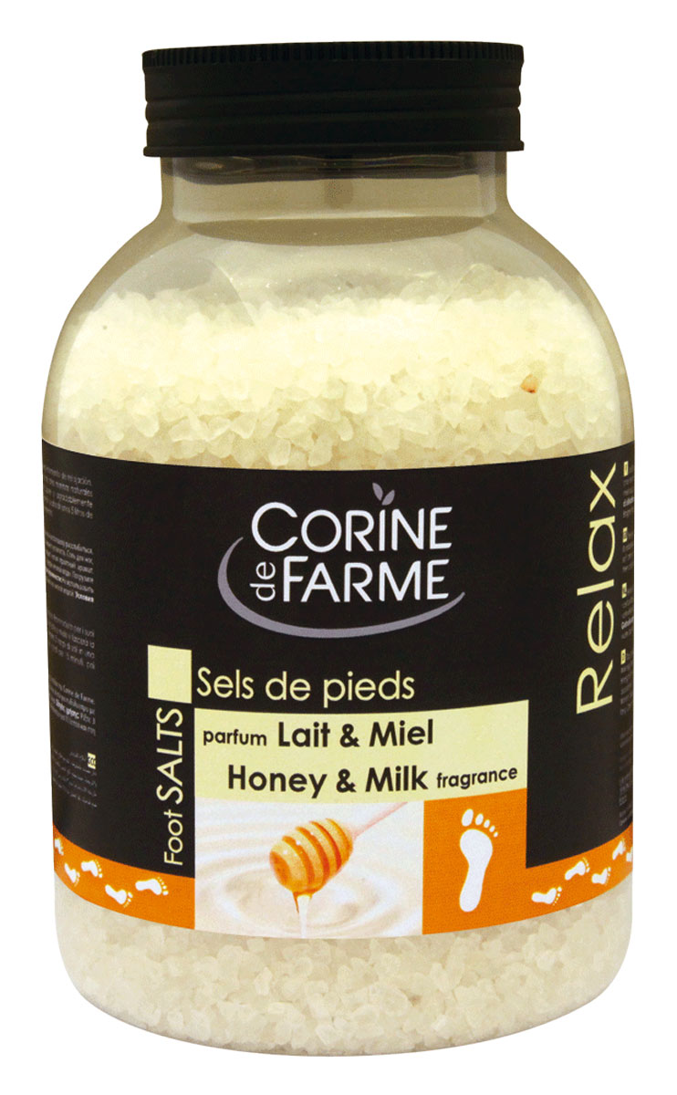 Corine De Farme Соль для ног морская, Молоко и Мёд, 1,3 кг, купить