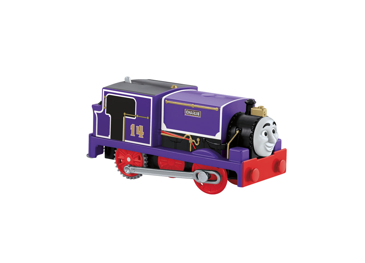 Thomas & Friends Паровозик ЧарлиCKW29_CKW30 Thomas & Friends Паровозик ЧарлиCKW29_CKW30Паровозик Thomas & Friends Чарли привлечет внимание вашего малыша и не позволит ему скучать. Он выполнен из прочного пластика с элементами металла в виде героя популярного мультсериала Томас и его друзья. Чарли - маленький игривый фиолетовый танк-паровоз, прибывший с материка. Его номер 14, но несмотря на свой размер, он всегда готов к приключениям. Больше всего Чарли любит веселье. Порадуйте своего непоседу такой замечательной игрушкой! Необходимо купить 2 батарейки типа ААА (не входят в комплект).