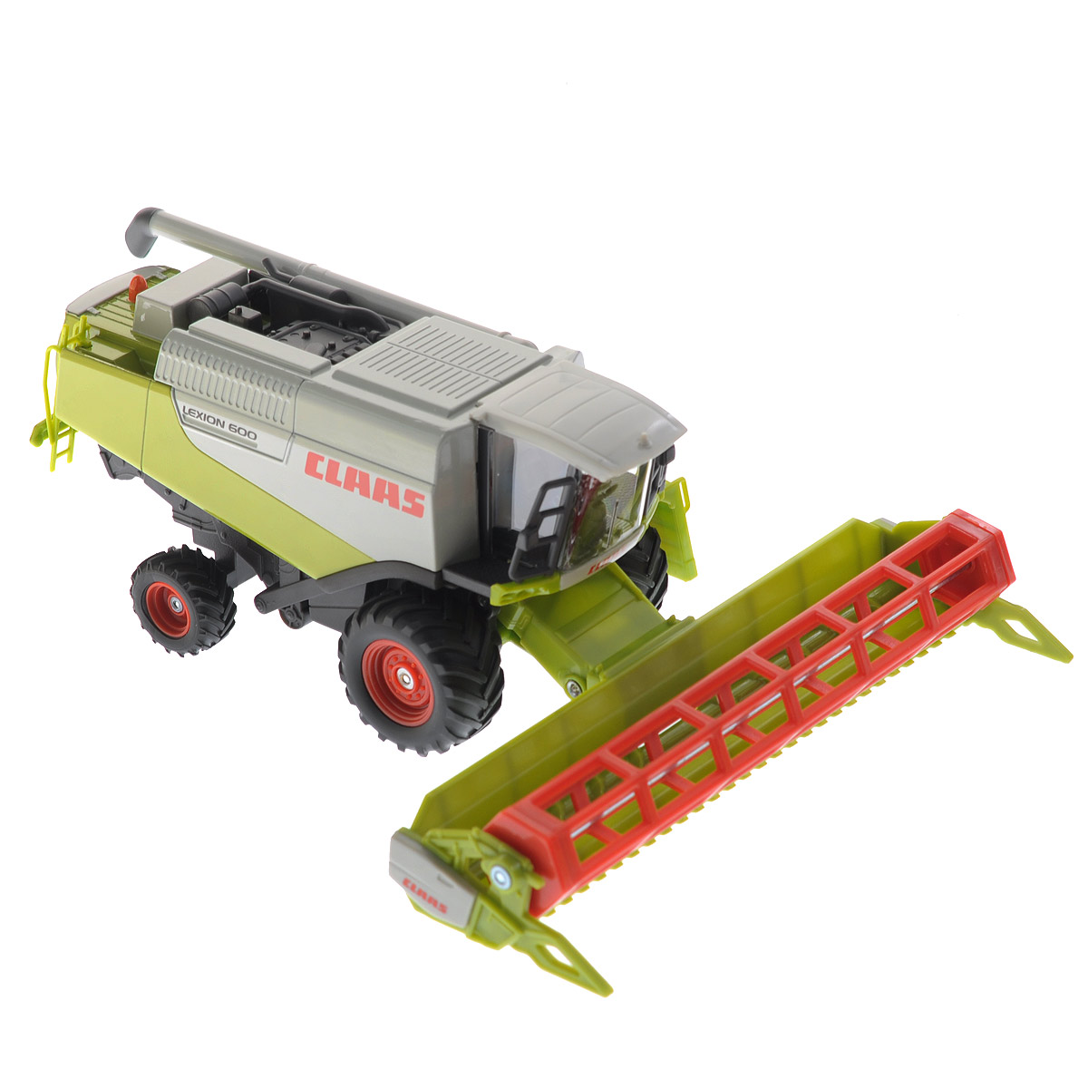 Siku Комбайн Claas Lexion 6001991 Siku Комбайн Claas Lexion 6001991Коллекционная модель Siku Комбайн выполнена в виде точной копии комбайна Claas Lexion 600 в масштабе 1/50. Такая модель понравится не только ребенку, но и взрослому коллекционеру, и приятно удивит вас высочайшим качеством исполнения. Комбайн имеет металлический корпус и прозрачные пластиковые вставки, имитирующие стекла. Колеса комбайна выполнены из резины и вращаются. Жатка комбайна съемная, мотовило вращается, выгрузной шнек поворачивается. Коллекционная модель станет не только интересной игрушкой для ребенка, интересующегося агротехникой, но и займет достойное место в коллекции.