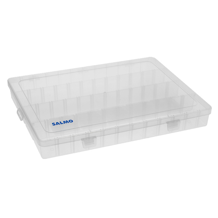 Коробка рыболовная Salmo 85, цвет: прозрачный1500-85 Коробка рыболовная Salmo 85, цвет: прозрачный1500-85Удобная коробка Salmo 82 для хранения и транспортировки приманок и рыболовных принадлежностей позволит максимально защитить ее содержимое от попадания загрязнений и влаги. Коробка выполнена из пластика и содержит два отделения. В одном отделении находятся десять отсеков, в другом - от 3 до 14, благодаря тому, что створки можно вынуть. Максимальное количество отсеков - 24. Коробка оснащена ручкой для транспортировки.