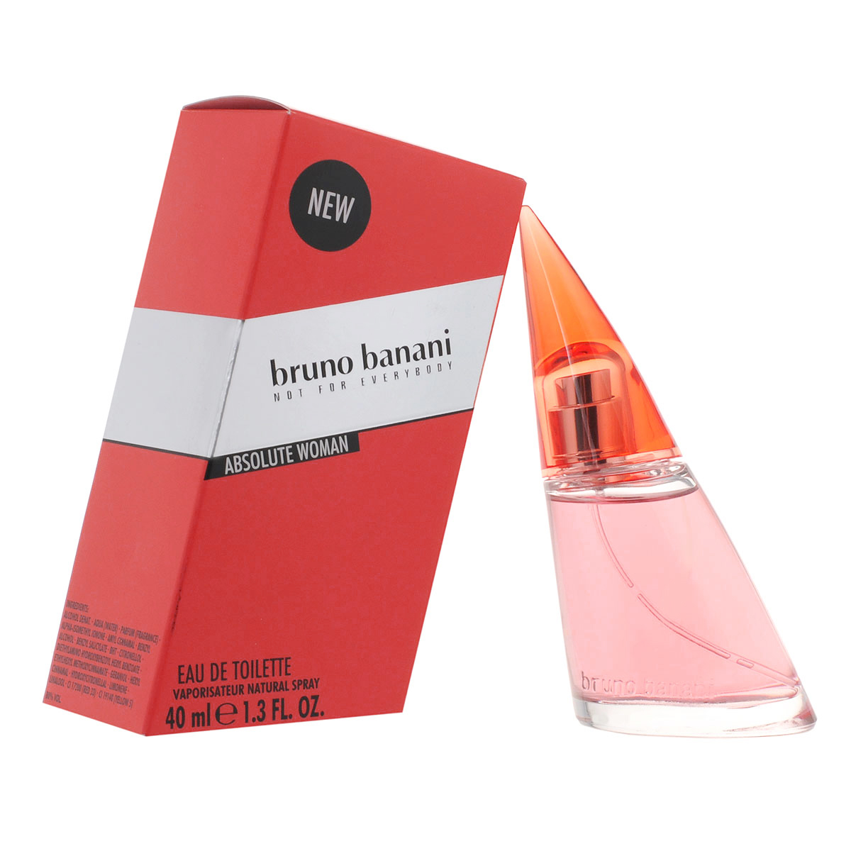 Bruno Banani Туалетная вода Absolute Woman, женская, 40 мл0737052904757 Bruno Banani Туалетная вода Absolute Woman, женская, 40 мл0737052904757Absolute Woman – яркая, жизнерадостная и игривая женская цветочно-фруктовая ароматическая композиция, вышедшая в 2015 году под маркой немецкого бренда нижнего белья Bruno Banani. Парфюм представляет собой ароматическую пару выходившему годом ранее аромату Absolute Man. Женская версия парфюма под названием Абсолютна женщина энергична и в то же время игрива, как легкий флирт знающей себе цену женщины. Ароматическая композиция открывается сочетанием освежающего бергамота, цитрусовой пряностью розового грейпфрута, фруктовой прохладой сочного личи и легкой терпкостью ежевики. Нежное, игривое, чуть дразнящее облачко нот пряного розового перца служит изящным украшением парфюма. Освежающая пряность вступительного аккорда органично перетекает в сердечный аккорд, дарящий тонкий цветочно-пряный аромат бархатцев, шелковистый запах розы, волнующий терпковатый жасмин и медовый флердоранж. Цветочный вихрь захватывает, увлекает за собой, а стихнув, оставляет после себя волшебное послевкусие из...