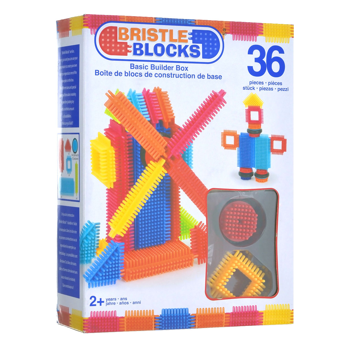 Battat Конструктор игольчатый Bristle Blocks68170 Battat Конструктор игольчатый Bristle Blocks68170Оригинальный игольчатый конструктор Battat Bristle Blocks - тактильный детский конструктор, который позволит вашему ребенку проявить свою фантазию. Элементы конструктора выполнены из яркого разноцветного пластика и оснащены игольчатыми сторонами, которые легко соединяются между собой практически в любой плоскости. Комплект включает 36 элементов, из которых можно собрать конструкции с подвижными элементами. Игольчатый конструктор Battat Bristle Blocks поможет ребенку развить мелкую моторику рук, логическое и пространственное мышление, творческие способности, а также поможет научиться соотносить форму и величину предметов.
