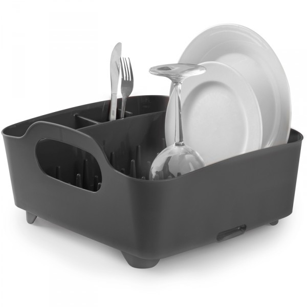 Сушилка для посуды Umbra Tub, цвет: серый, 34,5 х 37 х 18 см330590-582 Сушилка для посуды Umbra Tub, цвет: серый, 34,5 х 37 х 18 см330590-582Сушилка для посуды Umbra Tub выполнена из полипропилена - высокопрочного нескользящего материала. Компактный дизайн изделия создает огромное пространство для хранения и сушки посуды. Несколько отсеков, которые позволяют уместить приборы, чашки, тарелки, и при этом они все будут на своем месте. В ней даже можно сушить бокалы и стаканы, благодаря специальным шипам, они не будут скользить. Сушилка ставится прямо в раковину. Благодаря ножкам, вода не будет застаиваться под сушилкой. Для удобства переноски изделие имеет удобные ручки.