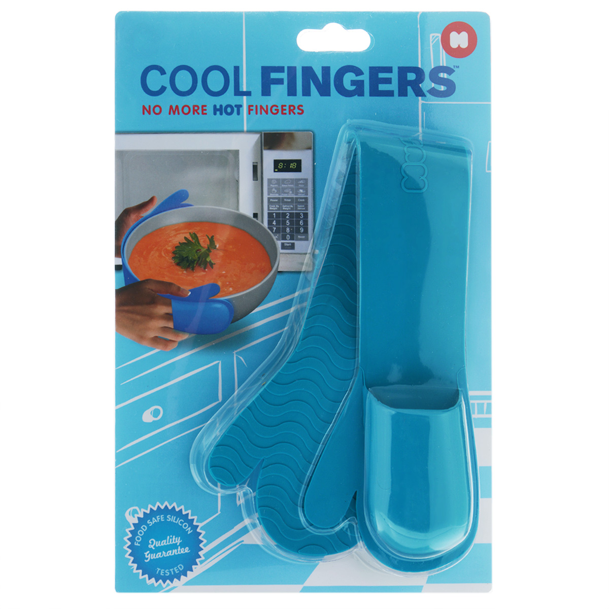 Прихватка для микроволновки Mustard Cool Fingers, цвет: голубойNG5303 Прихватка для микроволновки Mustard Cool Fingers, цвет: голубойNG5303Прихватка Mustard Cool Fingers выполнена из силикона в виде двух маленьких рукавиц. Каждая рукавица рассчитана под два пальца. Прихватку можно использовать с любой посудой. Она защитит руки от ожогов. Изделия из силикона выдерживают высокие и низкие температуры (от -40°С до +230°С). Они износостойки, легко моются, не горят и не тлеют, не впитывают запахи, не оставляют пятен. Силикон абсолютно безвреден для здоровья. Прихватка Mustard Cool Fingers - отличный подарок, необходимый любой хозяйке.