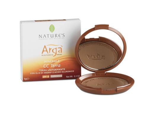 Natures Бронзатор СС SPF 15, тон Марокко, 9 г60150207 Natures Бронзатор СС SPF 15, тон Марокко, 9 г60150207Бронзатор СС, корректирующий тон кожи «все в одном». Придает сияющий, натуральный цвет коже лица одновременно увлажняя и питая ее, благодаря высокой концентрации масла Арги и гиалуроной кислоты. Содержит специальные минеральные пигменты, выравнивающие структуру и нейтрализуя недостатки. Может использоваться самостоятельно или поверх крема CC Арга для усиления эффекта.