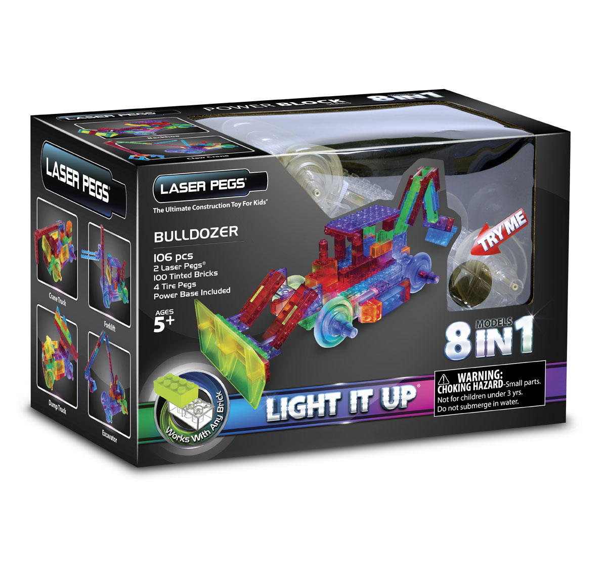 Laser Pegs Конструктор Бульдозер 8 в 1PB1420B Laser Pegs Конструктор Бульдозер 8 в 1PB1420BПостройте свою неповторимую модель и включите двигатель! Яркий конструктор Laser Pegs Бульдозер - отличный подарок для вашего ребенка. С помощью такого конструктора он сможет собрать сразу восемь моделей строительной техники! В комплекте вы также найдете базу питания, при включении которой подсвечивается вся построенная конструкция, и схематичную инструкцию по сборке. Соединяйте этот набор с другими конструкторами Laser Pegs Lego или Magformers и стройте без ограничения! Новые виды транспорта, фантастические монстры и волшебные животные - все это становится возможным. Конструктор Laser Pegs Бульдозер - это органичное сочетание классики и новых технологий! Этот конструктор придется по душе каждому - одни останутся довольными высоким качеством изделия, вторых порадуют отличные развивающие функции, третьих приведет в восторг оригинальная идея подсветки конструктора! Игры с конструкторами способствуют формированию творческих, пространственных и логических навыков,...