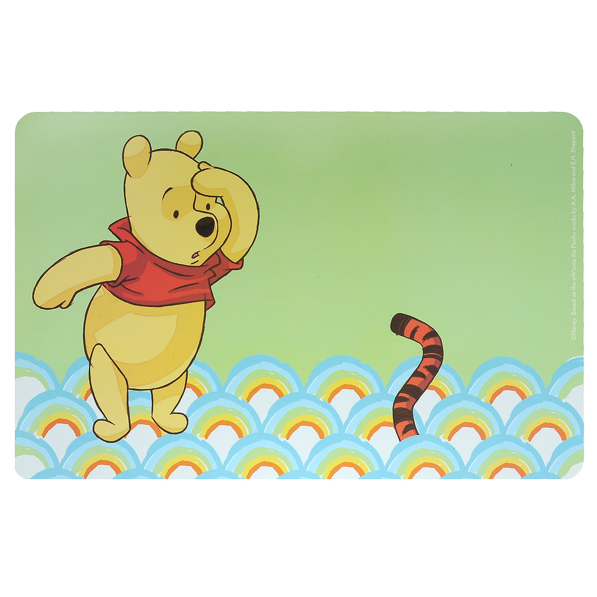 Термосалфетка Disney Винни Пух, 43 х 28 см60639 Термосалфетка Disney Винни Пух, 43 х 28 см60639Прямоугольная термосалфетка Disney Винни Пух, выполненная из полипропилена, оформлена изображением Винни Пуха. Салфетка защитит поверхность стола от крошек, царапин, капель и высокой температуры посуды. Изделие обладает высокой износоустойчивостью и предназначено для многократного использования. Легко моется в теплой воде с мягкими чистящими средствами. Оригинальный дизайн термосалфетки Disney Винни Пух отлично впишется в любой интерьер.