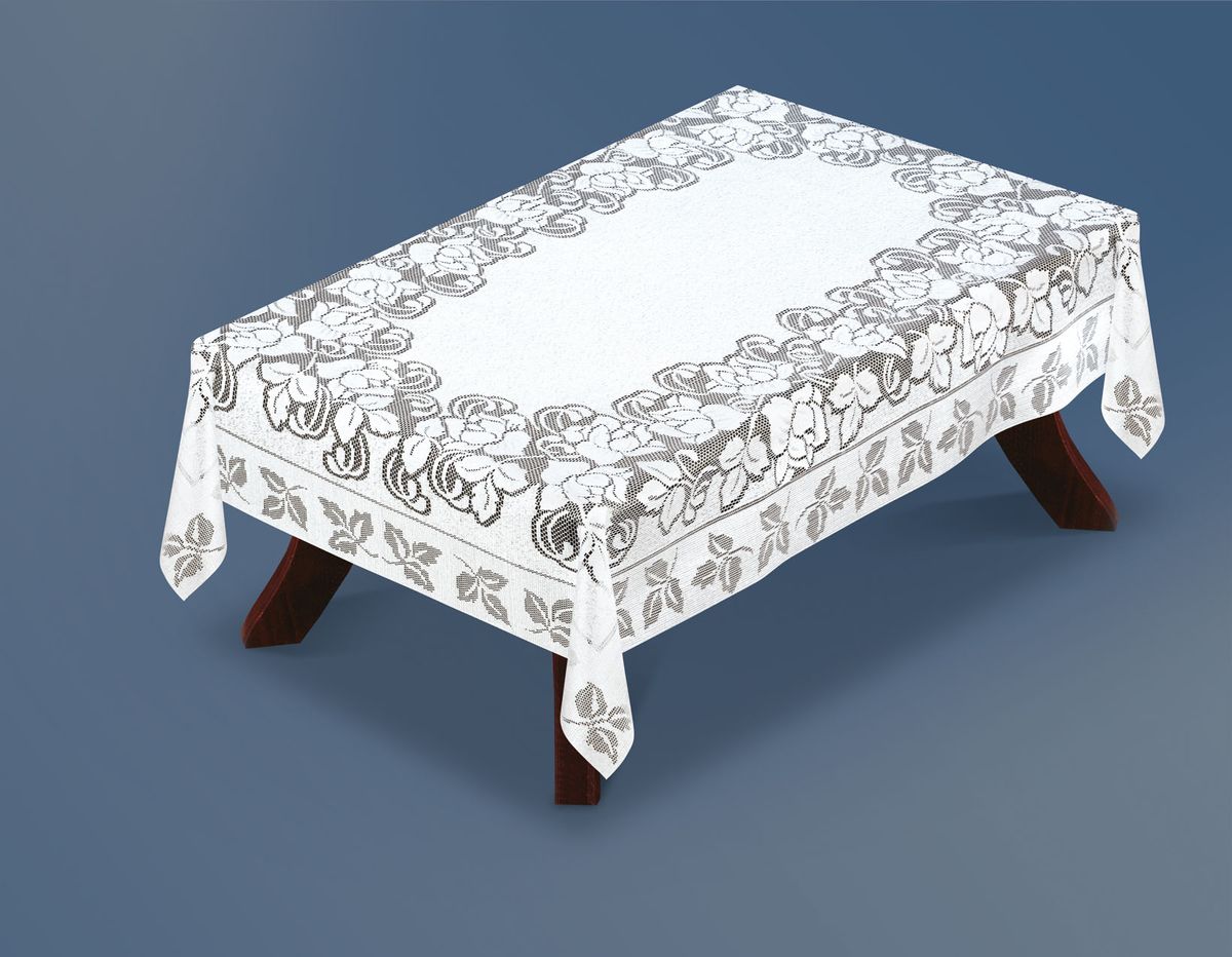 Скатерть Haft Silver Line, прямоугольная, цвет: белый, 220 x 120 см. 221664/120221664/120 Скатерть Haft Silver Line, прямоугольная, цвет: белый, 220 x 120 см. 221664/120221664/120Великолепная прямоугольная скатерть Haft Silver Line, выполненная из полиэстера, органично впишется в интерьер любого помещения, а оригинальный дизайн удовлетворит даже самый изысканный вкус. Скатерть изготовлена из сетчатого материала с ажурным цветочным рисунком. Скатерть Haft Silver Line создаст праздничное настроение и станет прекрасным дополнением интерьера гостиной, кухни или столовой.
