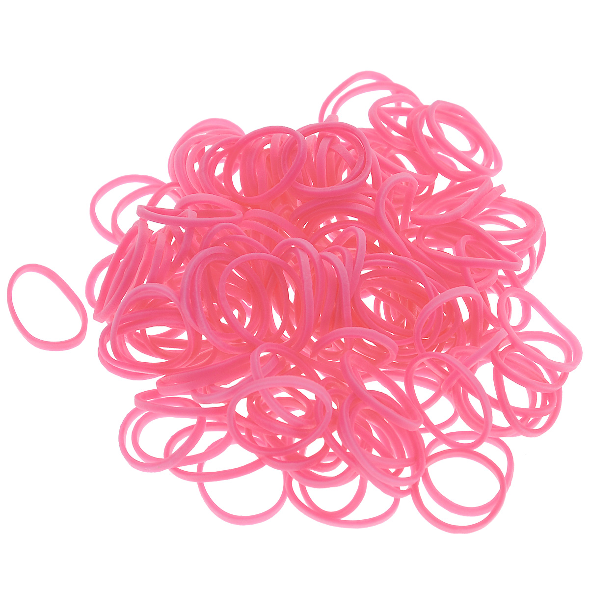 Резиночки безлатексные Rainbow Loom Solid Bands, с клипсами, цвет: розовый, 600 штB0009, 308301 Резиночки безлатексные Rainbow Loom Solid Bands, с клипсами, цвет: розовый, 600 штB0009, 308301Уникальные резиночки Rainbow Loom Solid Bands для плетения браслетов понравятся всем юным рукодельницам. Самый популярный в мире способ плетения украшений и аксессуаров станет занимательным и очень полезным времяпрепровождением. Резиночки, изготовленные из резины, хорошо тянутся, позволяя плести разнообразные узоры. Плетение выполняется руками или крючком. Концы готового браслета удобно соединять специальной клипсой. В комплект входят 600 резиночек и 24 с-клипсы. Процесс плетения с резиночками Rainbow Loom Solid Bands развивает творческие способности детей, помогает самовыражению и созданию уникальных творений своими руками.