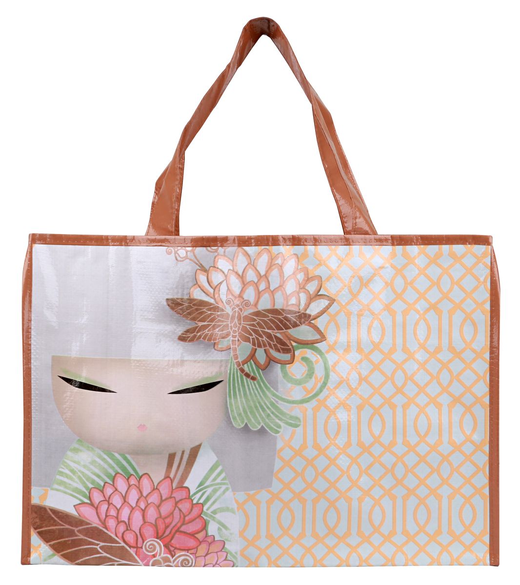 Сумка для шоппинга с кошельком Kimmidoll Казуми (Страсть)KF0939 Сумка для шоппинга с кошельком Kimmidoll Казуми (Страсть)KF0939Очаровательная сумка для шоппинга Kimmidoll Казуми (Страсть), выполненная из полипропилена, придется по душе всем модницам и любительницам шоппинга. Лицевая сторона оформлена изображением Казуми - талисмана страсти. Сумка имеет одно вместительное отделение, закрывающееся на застежки-кнопки. Изделие оснащено двумя удобными ручками. В комплект входит кошелек, содержащий одно отделение и закрывающийся на застежку-молнию. Кошелек фиксируется на внутренней стороне сумки с помощью застежки-кнопки. Благодаря своей вместительности такую сумку удобно брать в поход по магазинам, на пляж и даже в спортзал. Она прекрасно подойдет к вашему яркому образу, а японский талисман принесет удачу. Привет, меня зовут Казуми. Я талисман страсти! Мой дух заряжает энтузиазмом и энергией. Вашим страстным характером и неуемной энергией вы вдохновляете других присоединиться к вам в достижении ваших целей и желаний. Всегда будьте позитивной силой в этом мире и всегда достигайте того, чего вы...