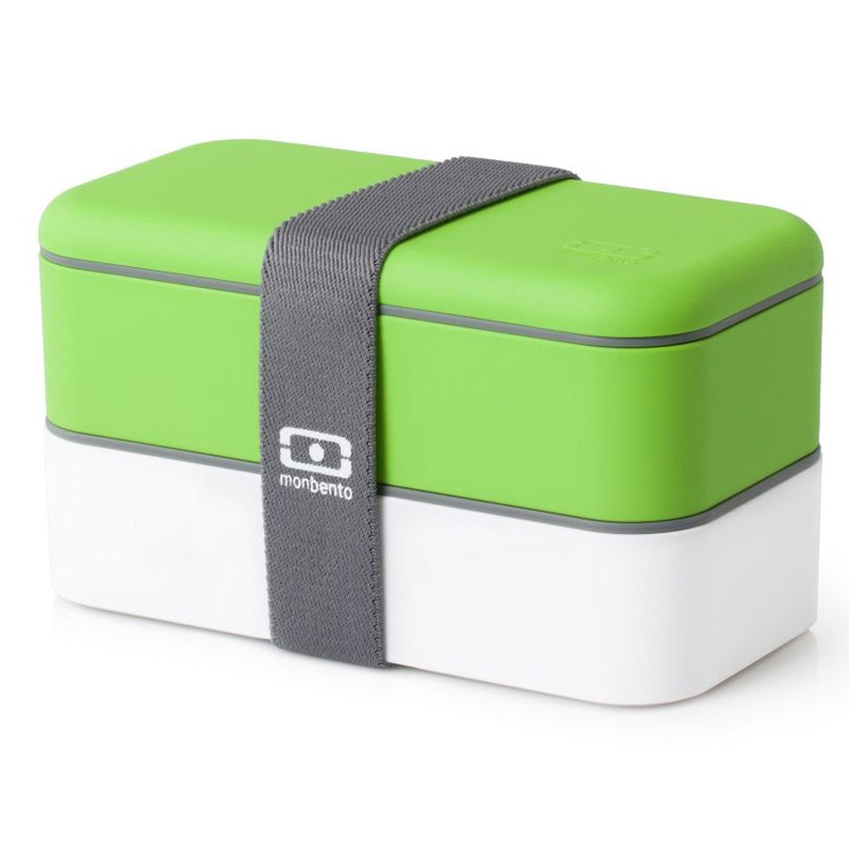 Ланч-бокс Monbento Original, цвет: зеленый, белый, 1 л1200 02 105 Ланч-бокс Monbento Original, цвет: зеленый, белый, 1 л1200 02 105Ланчбокс Monbento Original изготовлен из высококачественного пищевого пластика с приятным на ощупь прорезиненным покрытием soft-touch. Предназначен для хранения и переноски пищевых продуктов. Ланчбокс представляет собой два прямоугольных контейнера, в которых удобно хранить различные блюда. В комплекте также предусмотрена емкость для соуса, которая удобно помещается в одном из контейнеров. Контейнеры вакуумные, что позволяет продуктам дольше оставаться свежими и вкусными. Боксы дополнительно фиксируются друг над другом эластичным ремешком. Компактные размеры позволят хранить ланчбокс в любой сумке. Его удобно взять с собой на работу, отдых, в поездку. Теперь любимая домашняя еда всегда будет под рукой, а яркий дизайн поднимет настроение и подарит заряд позитива. Можно использовать в микроволновой печи и для хранения пищи в холодильнике, можно мыть в посудомоечной машине. В крышке каждого контейнера - специальная пробка, которую надо вытащить, если вы разогреваете...