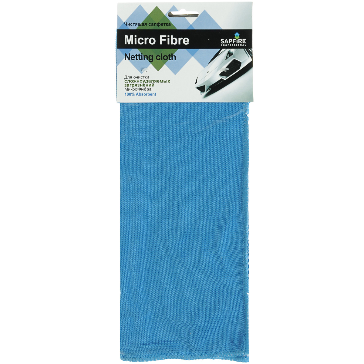Салфетка чистящая для мытья и полировки автомобиля Sapfire Netting Cloth, цвет: голубой, 35 х 35 см3002-SFM Салфетка чистящая для мытья и полировки автомобиля Sapfire Netting Cloth, цвет: голубой, 35 х 35 см3002-SFMСалфетка Sapfire Netting cloth выполнена из высококачественного полиэстера и полиамида. С одной стороны салфетка покрыта сеткой. Благодаря своей сетчатой структуре она эффективно удаляет с твердых поверхностей грязь, следы засохших насекомых. Микрофибровое полотно удаляет грязь с поверхности намного эффективнее, быстрее и значительно более бережно в сравнении с обычной тканью, что существенно снижает время на проведение уборки, поскольку отсутствует необходимость протирать одно и то же место дважды. Использовать салфетку можно для чистки как наружных, так и внутренних поверхностей автомобиля. Используя подобную мягкую ткань, можно проникнуть даже в самые труднодоступные места и эффективно очистить от пыли и бактерий все поверхности. Микрофибра устойчива к истиранию, ее можно быстро вернуть к первоначальному виду с помощью машинной стирки при малом количестве моющих средств. Приобретая микрофибровые изделия для чистки автомобиля, каждый владелец сможет обеспечить...