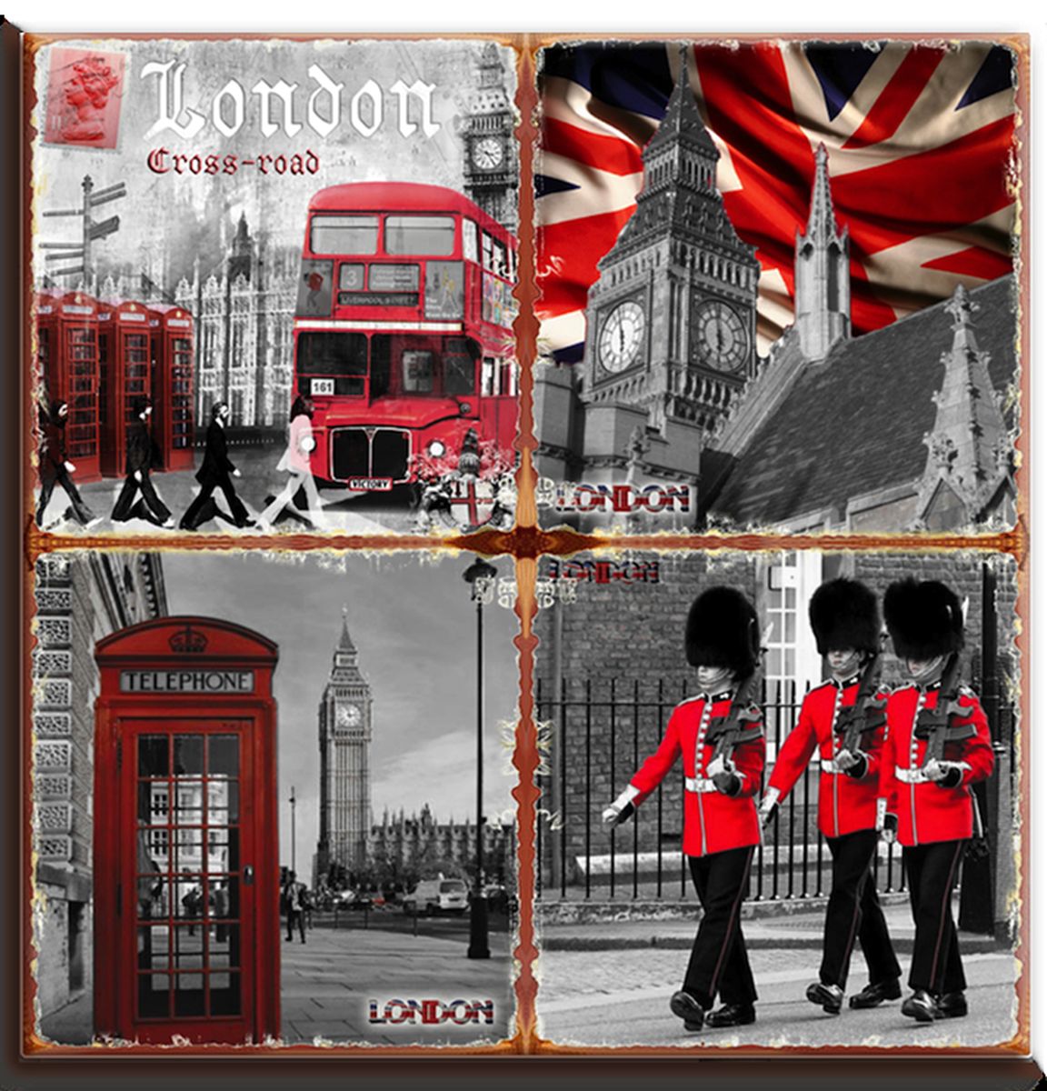 Подставка под горячее GiftnHome Лондон в красных тонах, 20 см х 20 смP20-London Red Подставка под горячее GiftnHome Лондон в красных тонах, 20 см х 20 смP20-London RedКвадратная подставка под горячее GiftnHome Лондон в красных тонах выполнена из высококачественной керамики. Изделие, декорированное красочными изображениями достопримечательностей Лондона, идеально впишется в интерьер современной кухни. Специальное пробковое основание подставки защитит вашу мебель от царапин. Изделие не боится высоких температур и легко чиститься от пятен и жира. Каждая хозяйка знает, что подставка под горячее - это незаменимый и очень полезный аксессуар на каждой кухне. Ваш стол будет не только украшен оригинальной подставкой с красивым рисунком, но и сбережен от воздействия высоких температур ваших кулинарных шедевров. Нельзя мыть в посудомоечной машине. Размер подставки: 20 см х 20 см х 0,8 см.