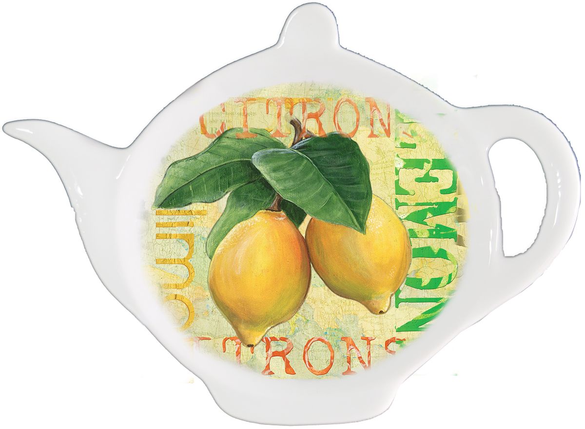 Подставка для чайных пакетиков GiftnHome ЛимонTB-Lemon Подставка для чайных пакетиков GiftnHome ЛимонTB-LemonПодставка для чайных пакетиков GiftnHome Лимон, изготовленная из фарфора, порадует вас оригинальностью и дизайном. Подставка выполнена в форме чайничка и декорирована изображением лимонов. Подставка, несомненно, понравится любой хозяйке, а кухонный стол всегда будет чистым, без нежелательных разводов от чайных пакетиков. Размер подставки: 11,5 см х 8,5 см х 2 см.