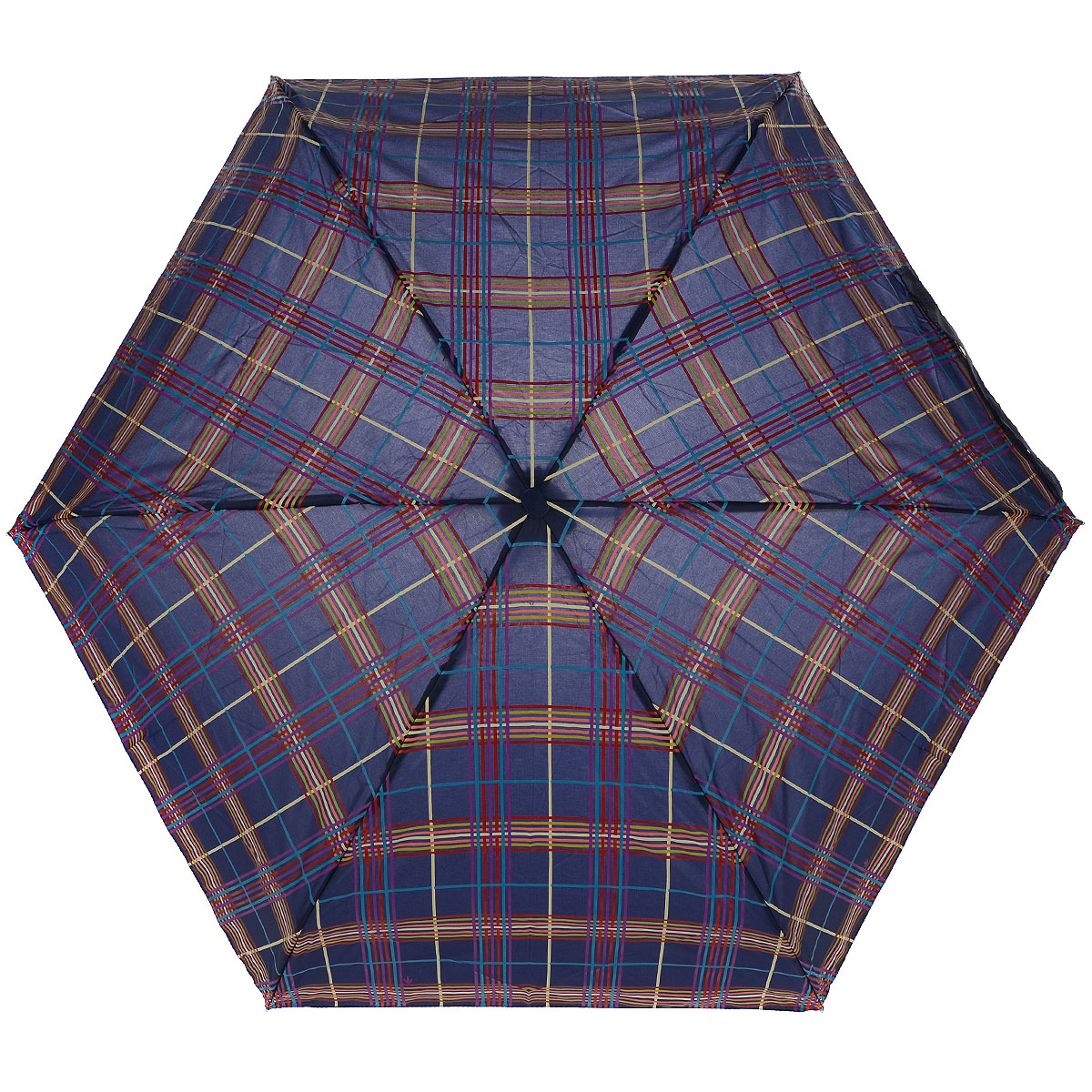 Зонт женский Fulton Check, механический, 5 сложений, цвет: синийL501 3F2618 Зонт женский Fulton Check, механический, 5 сложений, цвет: синийL501 3F2618Стильный сверхкомпактный зонт “Check” защитит от непогоды, а его компактный размер позволит вам всегда носить его с собой. “Ветростойкий” плоский алюминиевый каркас в 5 сложений состоит из шести спиц с элементами из фибергласса, зонт оснащен удобной рукояткой из пластика. Купол зонта выполнен из прочного полиэстера синего цвета и оформлен принтом в клетку. На рукоятке для удобства есть небольшой шнурок, позволяющий надеть зонт на руку тогда, когда это будет необходимо. К зонту прилагается чехол. Зонт механического сложения: купол открывается и закрывается вручную, стержень также складывается вручную до характерного щелчка. Характеристики: Материал: алюминий, фибергласс, пластик, полиэстер. Цвет: синий. Диаметр купола: 87 см. Длина зонта в сложенном виде: 15 см. Длина ручки (стержня) в раскрытом виде: 50 см. Вес: 158 г. Артикул: L501 3F2618.