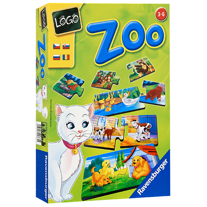 Ravensburger Настольная игра Лого Зоо24365 Ravensburger Настольная игра Лого Зоо24365Настольная игра Ravensburger Лого Зоо позволит вашему ребенку весело и с пользой провести время. Цель игры - малыши должны найти соответствие между взрослыми зверями и их детьми. С помощью выступов на карточках, то есть носиков, дети сами смогут понять, подходят ли те друг другу. Это делает поиск подходящих пар карточек увлекательным в том случае, если ребенок играет один. Игра имеет четыре варианта: Найди пару, У кого подходящая карточка?, Обмен картинками, Поиск картинок с закрытыми карточками. В комплект игры входят 12 картонных пар карточек и правила игры на русском языке. В игровой форме ребенок познакомится с животным миром. Рекомендуемый возраст: от 3 до 6 лет. Продолжительность игры: 10-15 минут.