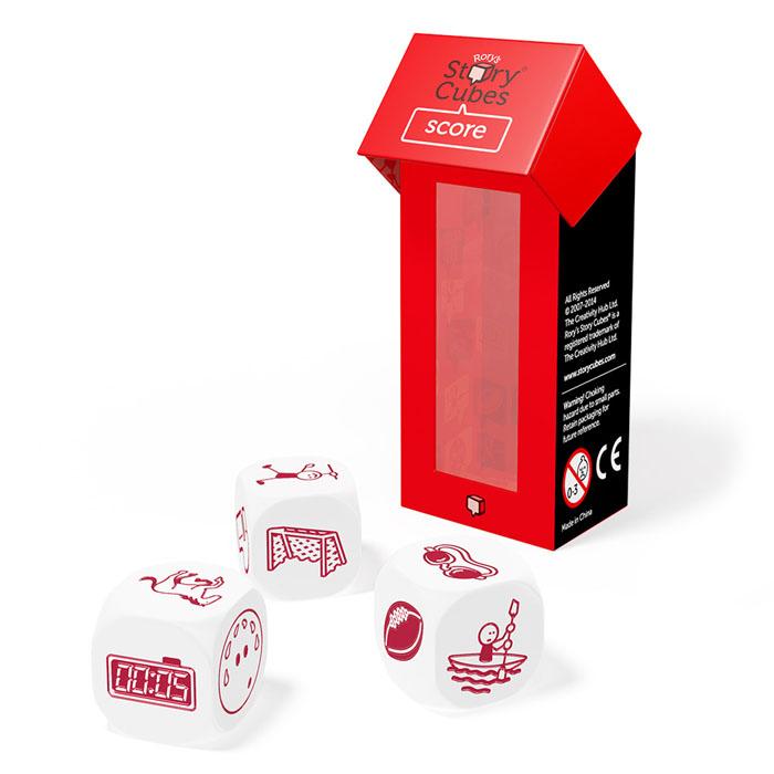 Игральные кубики Story Cubes Спорт, дополнительный наборRSC15 Игральные кубики Story Cubes Спорт, дополнительный наборRSC15Игральные кубики Story Cubes Спорт - это дополнительный комплект кубиков историй, который обогатит вашу игру историями о спорте и блистательных победах. Быстрее, Выше, Сильнее! - знаменитый девиз олимпийских игр, который обязательно прозвучит в ходе игры набором серии Спорт. На гранях этих кубиков расположены 18 изображений на тему достижений, соревнований, побед и поражений. Обязательный набор для всех, кто считает что спорт - неотъемлемая часть полноценной жизни и гармоничного развития человека! В эту игру можно играть одному или в компании: замените 3 любых кубика в основном наборе этими кубиками. Выбрасывайте 9 кубиков на стол, и со слова Однажды… начинайте свою историю, которая должна связывать изображения на всех 9 кубиках, начиная с того, который первым привлек ваше внимание. Здесь нет неправильных ответов! Эта уникальная игра поможет вам развить навыки рассказчика, творческое мышление, а также поднимет настроение, подарит вдохновение, и надолго увлечет как...