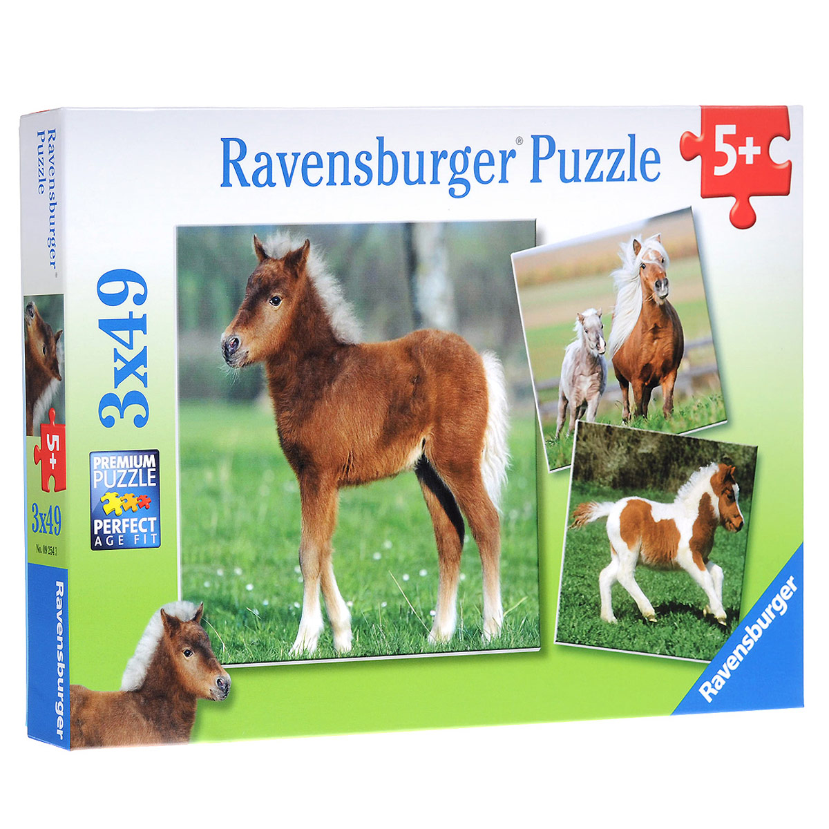 Ravensburger Веселые пони. Пазл, 3х49 элементов09254 Ravensburger Веселые пони. Пазл, 3х49 элементов09254Пазл Ravensburger Веселые пони, без сомнения, придется по душе вашему ребенку. Собрав этот пазл, включающий в себя 49 элементов, вы получите великолепную картину. Каждая деталь имеет свою форму и подходит только на своё место. Нет двух одинаковых деталей! Пазл изготовлен из картона высочайшего качества. Все изображения аккуратно отсканированы и напечатаны на ламинированной бумаге. Пазлы - замечательная развивающая игра для детей. Собирание пазла развивает у ребенка мелкую моторику рук, тренирует наблюдательность, логическое мышление, знакомит с окружающим миром, с цветом и разнообразными формами, учит усидчивости и терпению, аккуратности и вниманию.