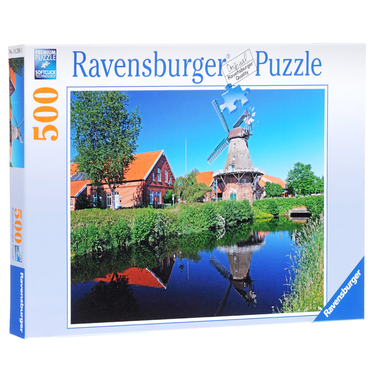 Ravensburger Ветряная мельница. Пазл, 500 элементов14290 Ravensburger Ветряная мельница. Пазл, 500 элементов14290Пазл Ravensburger Ravensburger Ветряная мельница, без сомнения, придется по душе вашему ребенку. Собрав этот пазл, включающий в себя 500 элементов, вы получите великолепную картину. Каждая деталь имеет свою форму и подходит только на своё место. Нет двух одинаковых деталей! Пазл изготовлен из картона высочайшего качества. Все изображения аккуратно отсканированы и напечатаны на ламинированной бумаге. Пазлы - замечательная развивающая игра для детей. Собирание пазла развивает у ребенка мелкую моторику рук, тренирует наблюдательность, логическое мышление, знакомит с окружающим миром, с цветом и разнообразными формами, учит усидчивости и терпению, аккуратности и вниманию.