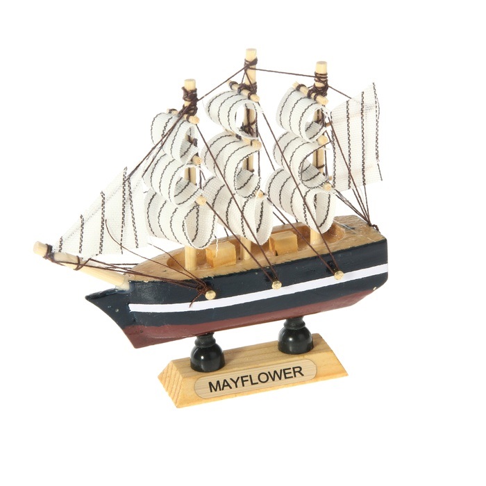 Корабль сувенирный May Flower, длина 10 см805884 Корабль сувенирный May Flower, длина 10 см805884Сувенирный корабль May Flower, изготовленный из дерева и текстиля, это великолепный элемент декора рабочей зоны в офисе или кабинете. Корабль с парусами помещен на деревянную подставку. Время идет, и мы становимся свидетелями развития технического прогресса, новых учений и практик. Но одно не подвластно времени - это любовь человека к морю и кораблям. Сувенирный корабль наполнен историей и силой океанских вод. Данная модель кораблика станет отличным подарком для всех любителей морей, поклонников историй о покорении океанов и неизведанных земель. Модель корабля - подарок со смыслом. Издавна на Руси считалось, что корабли приносят удачу и везение. Поэтому их изображения, фигурки и точные копии всегда присутствовали в помещениях. Удивите себя и своих близких необычным презентом.