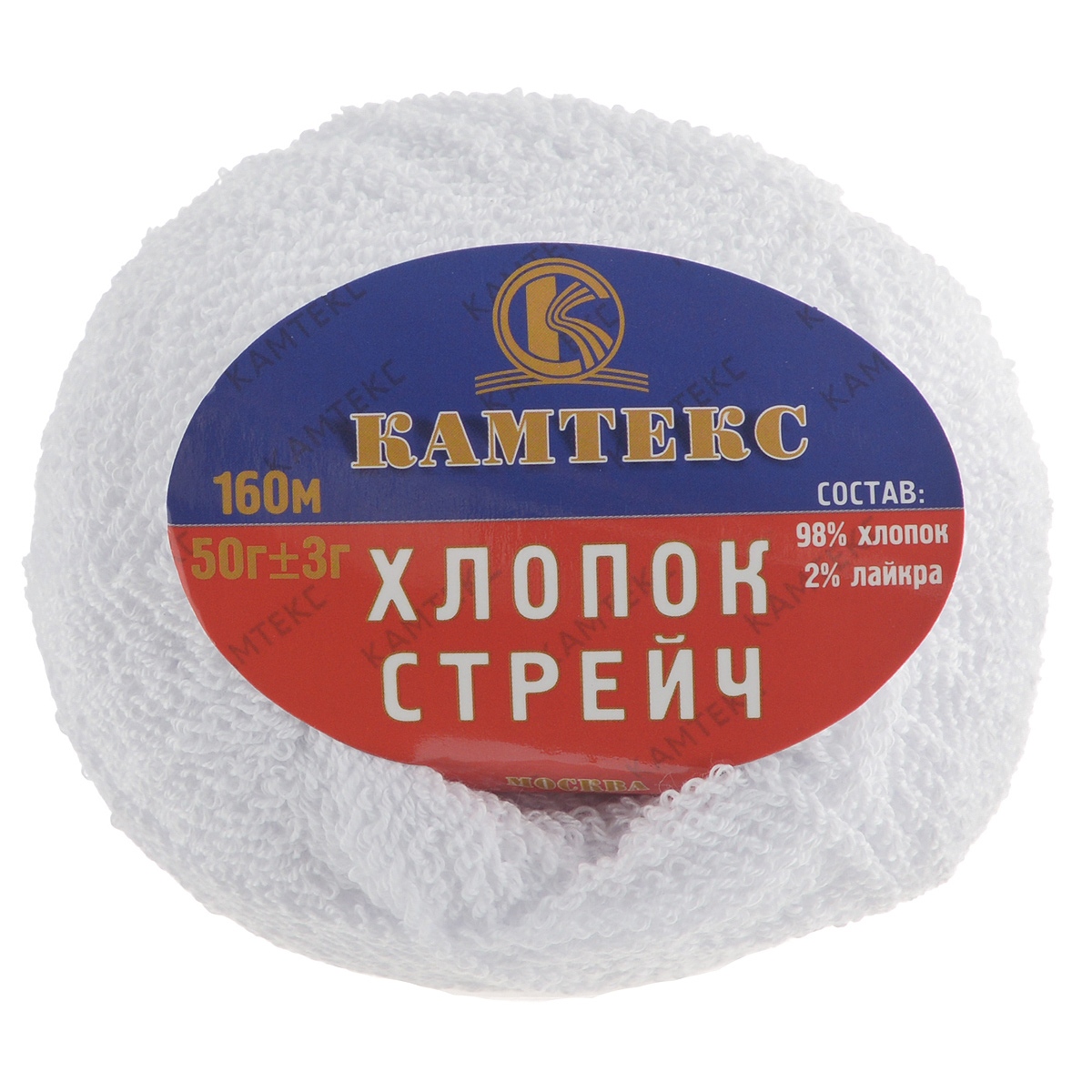 Пряжа для вязания Камтекс Хлопок стрейч, цвет: белый (2), 160 м, 50 г, 10 шт136077_002 Пряжа для вязания Камтекс Хлопок стрейч, цвет: белый (2), 160 м, 50 г, 10 шт136077_002Пряжа для ручного вязания Хлопок стрейч изготовлена из хлопка и лайкры в две нити. Оптимальная длина нити в мотке та, какую любят большинство рукодельниц. Пряжа имеет интересное переплетение, стабильна в полотне, ложится красивой и эффектной фактурой. Гигиенична, гигроскопична, приятна для тела. Прекрасный вариант для вязания летней одежды. Рекомендованные спицы и крючок для вязания №2-5. С такой пряжей для ручного вязания вы сможете связать своими руками необычные и красивые вещи. Состав: 98% хлопок, 2% лайкра. Комплектация: 10 шт. Толщина нити: 1,5 мм.