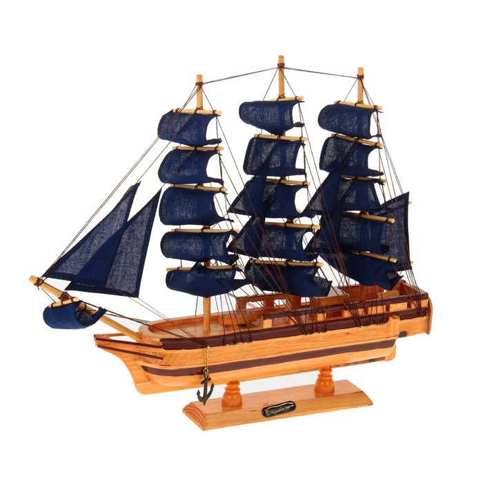 Корабль сувенирный Корабль удачи, длина 45 см. 452044452044 Корабль сувенирный Корабль удачи, длина 45 см. 452044452044Сувенирный корабль Корабль удачи, изготовленный из дерева и текстиля, это великолепный элемент декора рабочей зоны в офисе или кабинете. Корабль с парусами и якорями помещен на деревянную подставку. Время идет, и мы становимся свидетелями развития технического прогресса, новых учений и практик. Но одно не подвластно времени - это любовь человека к морю и кораблям. Сувенирный корабль наполнен историей и силой океанских вод. Данная модель кораблика станет отличным подарком для всех любителей морей, поклонников историй о покорении океанов и неизведанных земель. Модель корабля - подарок со смыслом. Издавна на Руси считалось, что корабли приносят удачу и везение. Поэтому их изображения, фигурки и точные копии всегда присутствовали в помещениях. Удивите себя и своих близких необычным презентом.