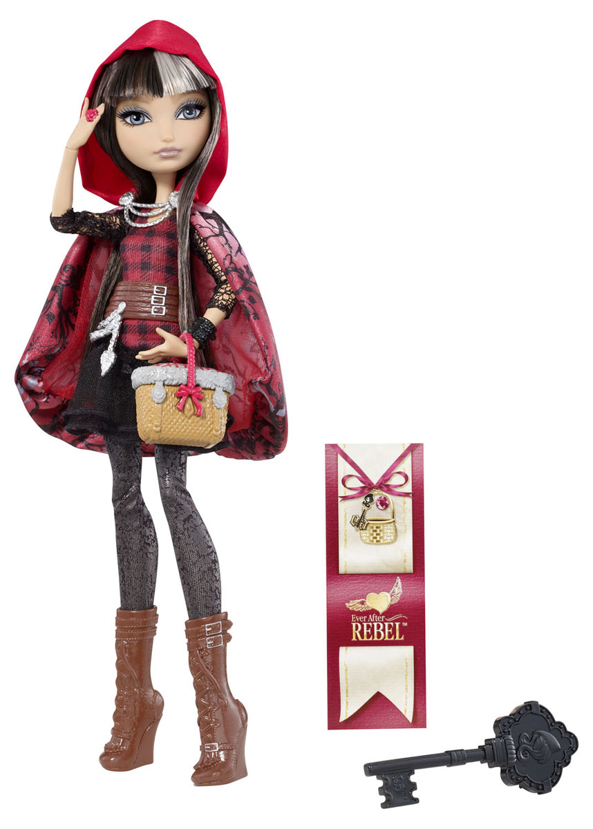 Ever After High Куклы-Отступники Сериз ХудBBD41_BBD44 Ever After High Куклы-Отступники Сериз ХудBBD41_BBD44Кукла Ever After High Сериз Худ (Cerise Hood) привлечет внимание вашей маленькой любительницы сказок и волшебства. Она выполнена в виде персонажа мультфильма Ever After High (Школа Долго и счастливо) Сериз Худ - дочери Красной Шапочки. Кукла с длинными темными волосами со светлыми прядями одета в красно-черную тунику с пышной юбкой, серые брюки и плащ-накидку с красным капюшоном. На ее ногах - сапоги на высокой танкетке. В комплект с куклой входит корзинка, расческа в виде ключа и история персонажа. Не упустите возможность переписать историю вместе с учениками школы Ever After - детьми персонажей известных сказок, которым предстоит решить, следовать ли судьбе своих родителей или изменить то, что им предначертано. Отступники - персонажи-мечтатели, верящие, что их судьбы, описанные в сказках, можно изменить!
